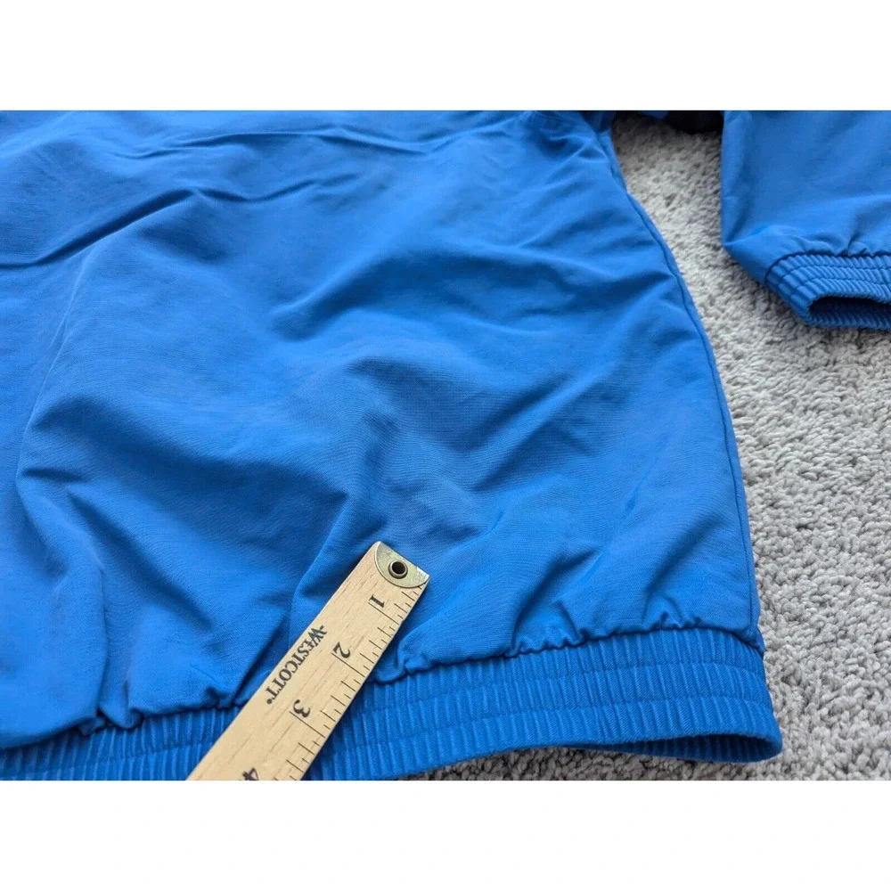 Vintage Outer Banks Crew Hoodie‎ Jacket Mens Large Snap Blue Windbreaker Logo